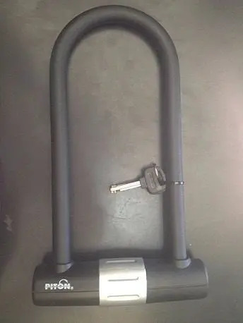 Traba U Piton  Reforzada Seguridad Moto Bicicleta 180x320 Negro