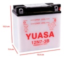 Batería Moto Yuasa 12n7-3b Yamaha Kawasaki Harley Rpm