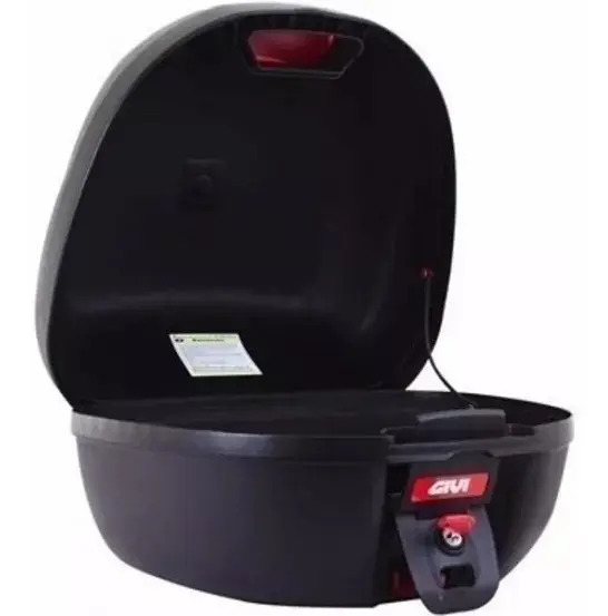 Baul Givi Moto Top Case E29n 29 Lts Reflectivo Monolock Rpm Negro/rojo