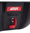 Baul Givi Moto Top Case E29n 29 Lts Reflectivo Monolock Rpm Negro/rojo