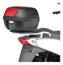 Baul Givi Moto Top Case E29n 29 Lts Reflectivo Monolock Rpm Negro/rojo