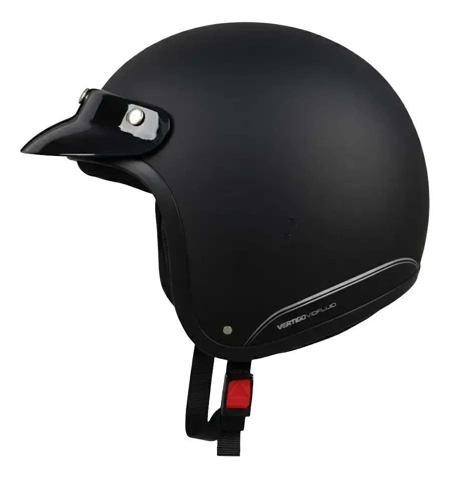 Casco Abierto Moto Vertigo V10 Fluid Rpm Negro Mate M