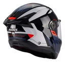 Casco Moto Rebatible Axxis Ghostfighter Doble Visor Rpm Azul/gris Sleek B7 Brillante L