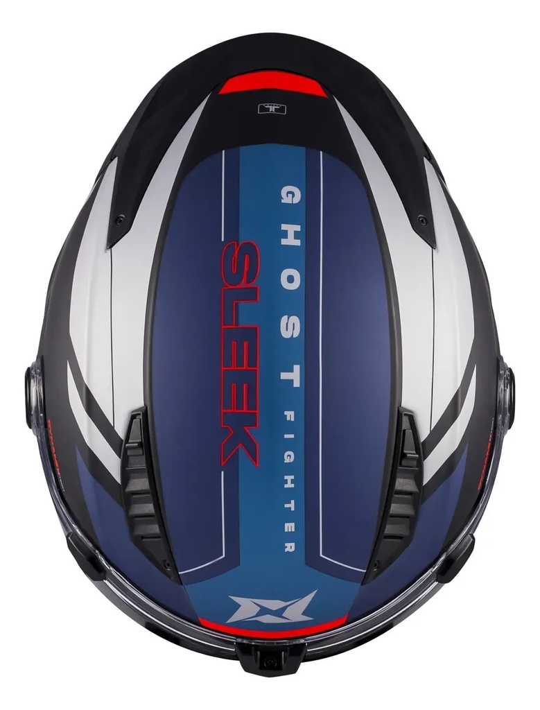 Casco Moto Rebatible Axxis Ghostfighter Doble Visor Rpm Azul/gris Sleek B7 Brillante L