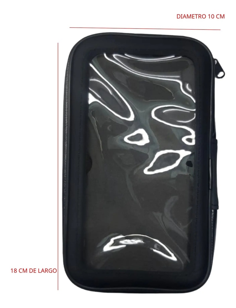 Porta Celular Gps Con Soporte Moto Bicicleta Impermeable Rpm Negro