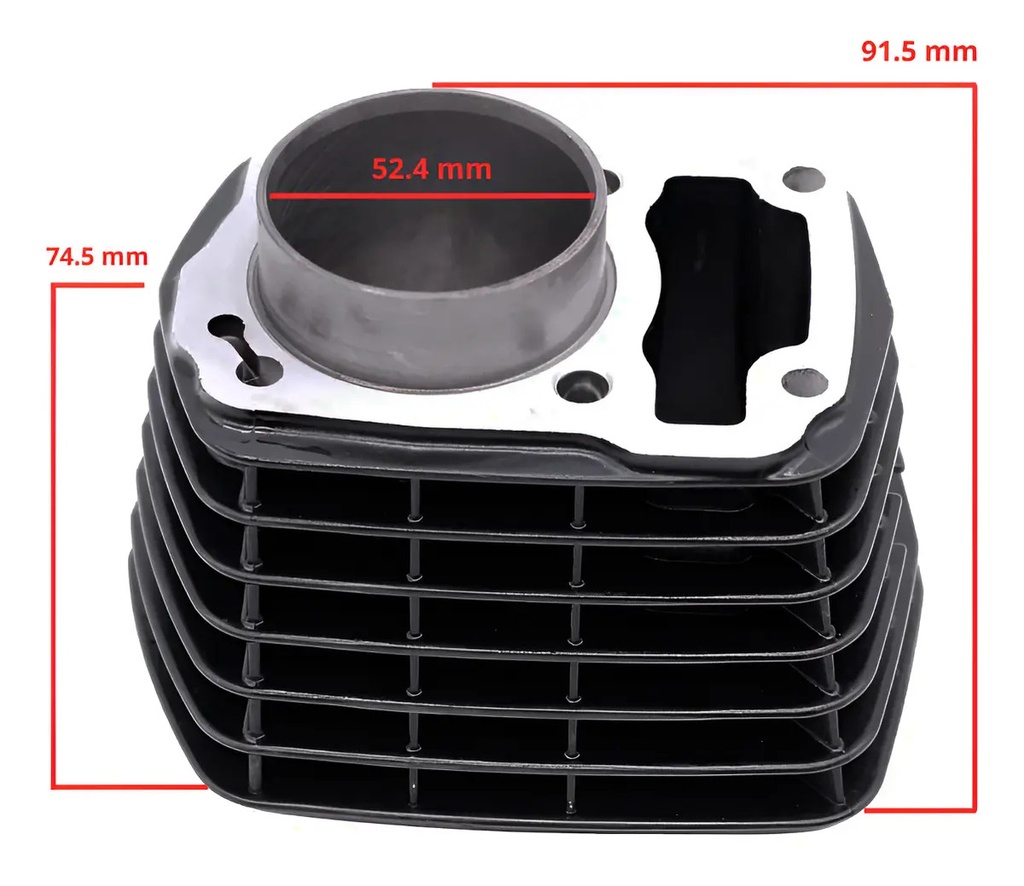 Kit Cilindro Completo Negro Honda Cb 125 F Twister Roktor