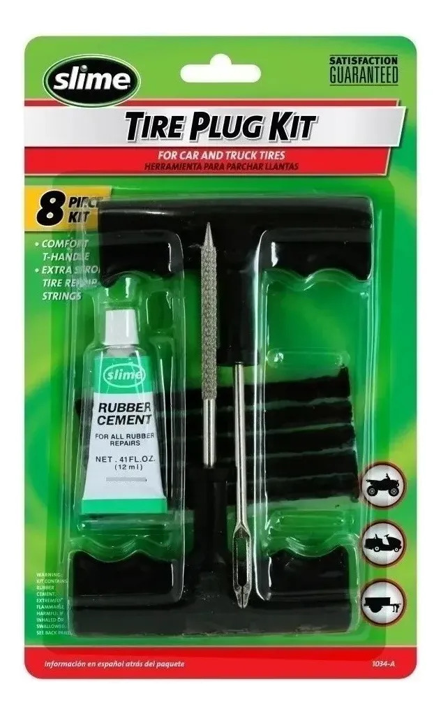 Kit De Tarugos Reparación De Cubiertas Sin Cámara Slime