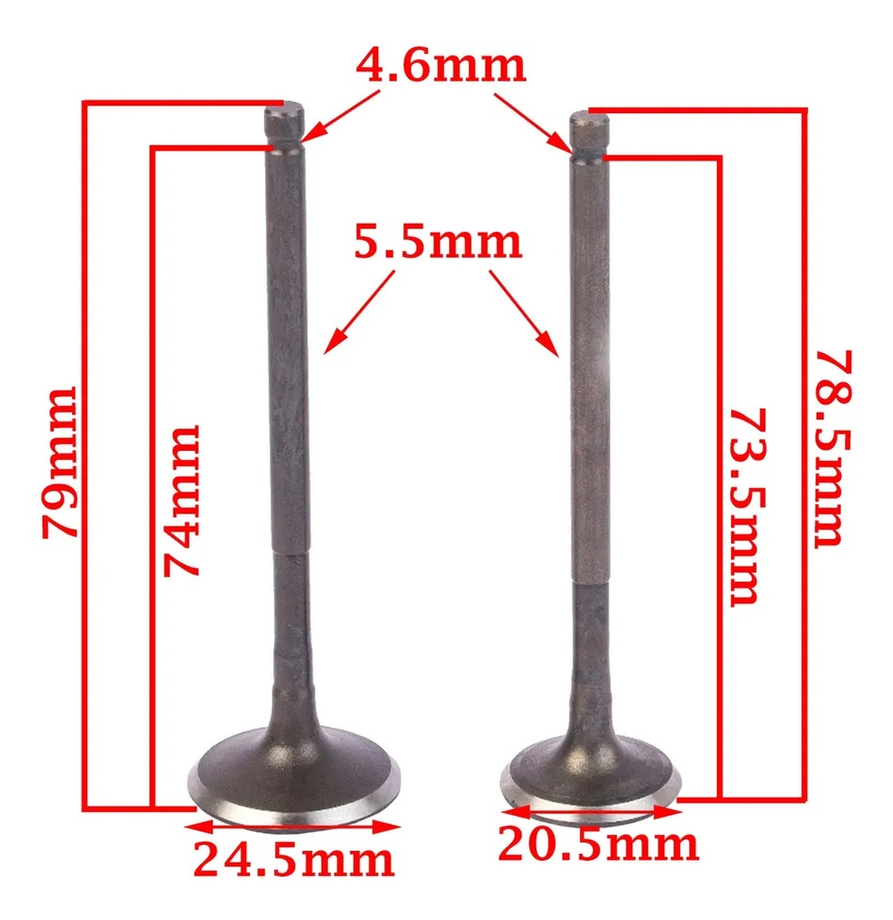 Valvulas Kit Juego Honda Cb 250 Nighthawk Rpm