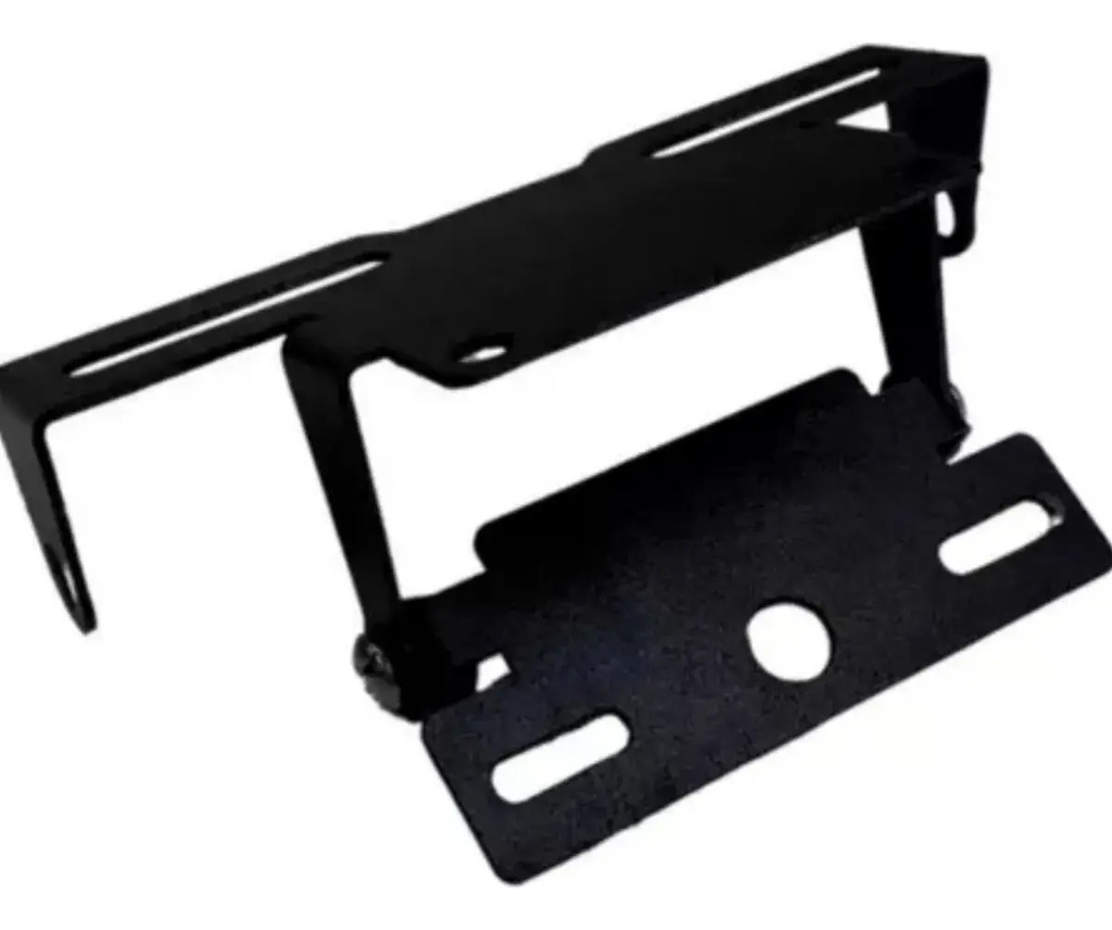 Porta Patente Rebatible Universal Con Luz Led Moto Rpm Negro