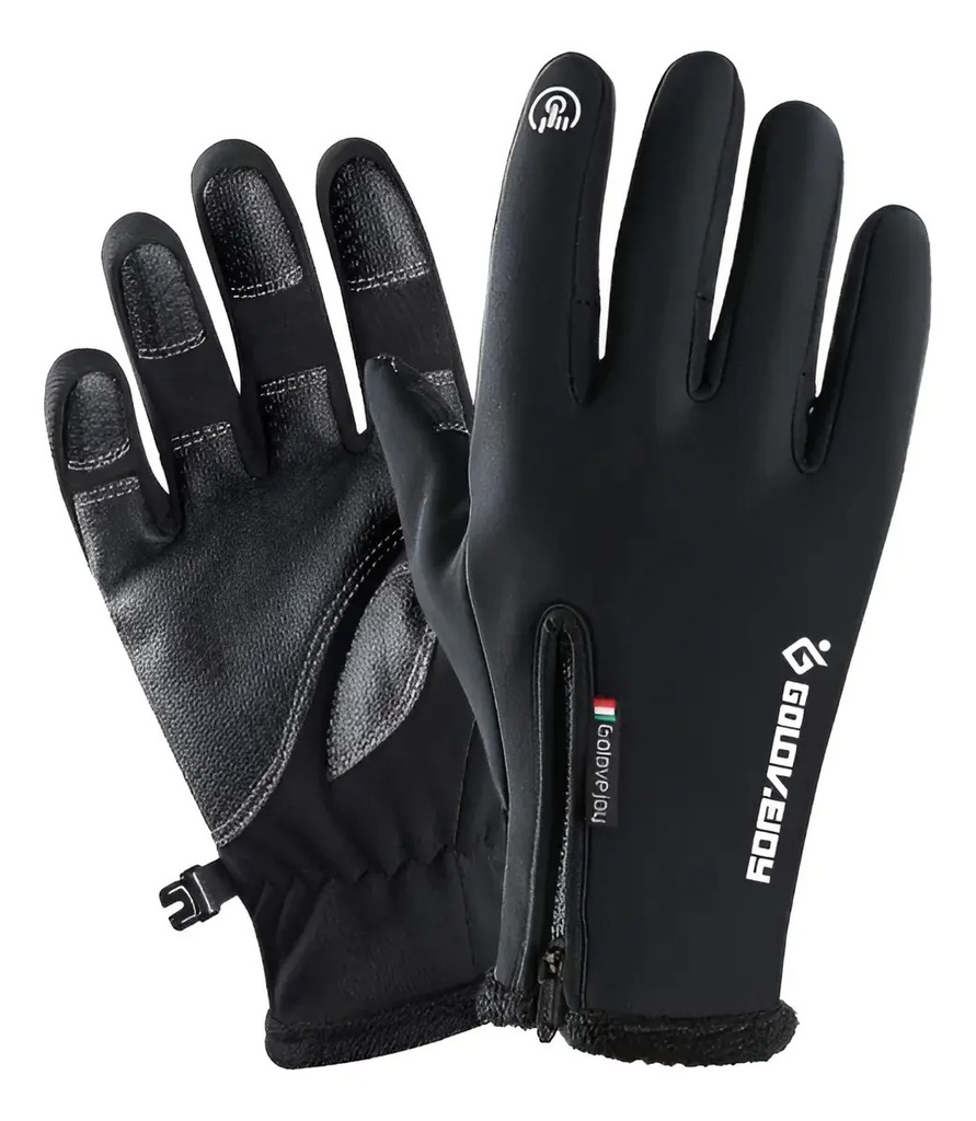 Guantes Moto Invierno Water Resit Glovehjoy Piel Polar  Rpm® Negro Xl