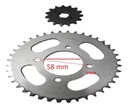 Corona Y Piñon Conjunto Motomel Cg150 S2 -zanella Hj125 Rpm