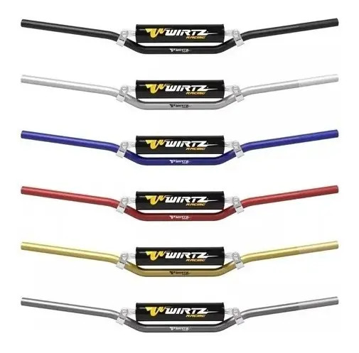 Manubrio Wirtz X6 Aluminio Con Pad Honda Yamaha Suzuki Negro
