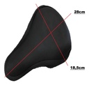 Funda Cubre Asiento Bicicleta Gel Lisa Mediana Negro