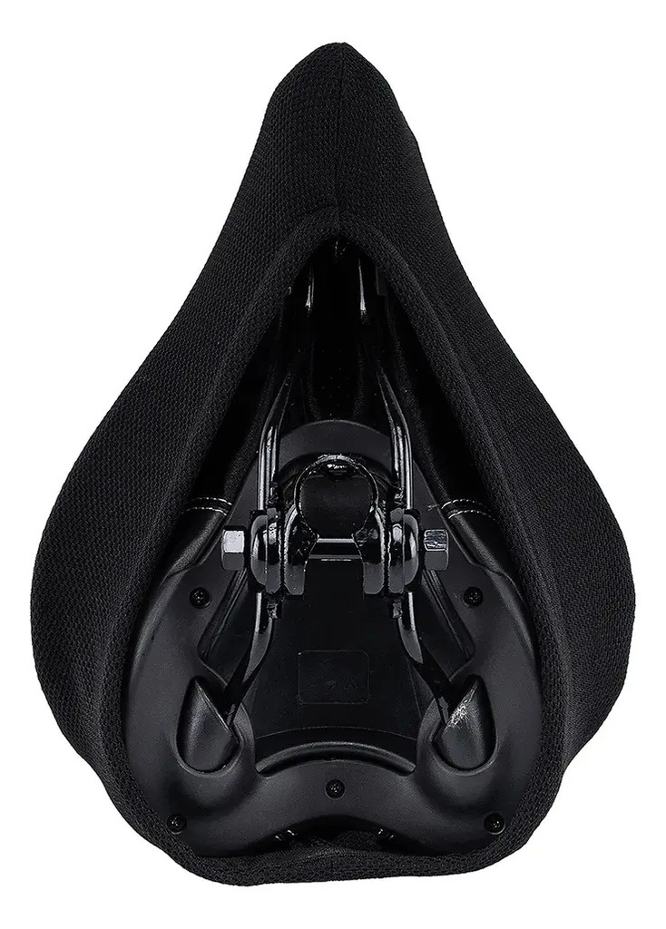 Funda Cubre Asiento Bicicleta Gel Lisa Mediana Negro