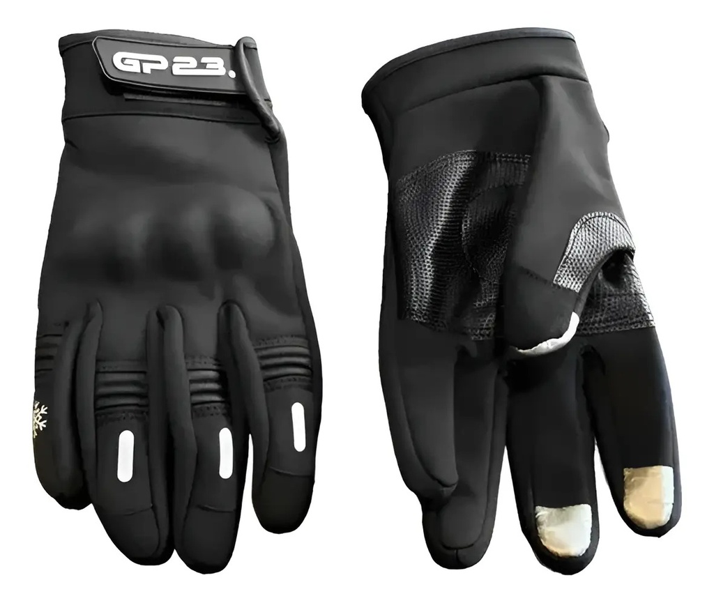 Guantes Moto Gp23 Pe-05 Táctil Con Protección Negros Rpm