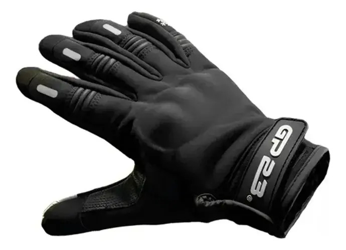 Guantes Moto Gp23 Pe-05 Táctil Con Protección Negros Rpm