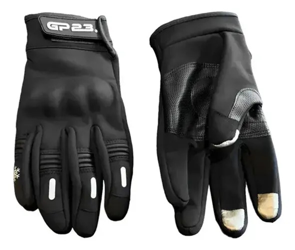 Guantes Moto Gp23 Pe-05 Táctil Con Protección Negros Rpm