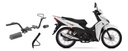 Barra Posa Pie Muleta Y Pedalines Honda New Wave 110 Rpm Negro