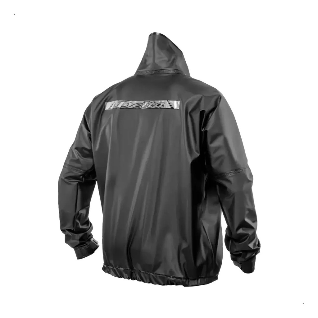 Equipo Piloto Traje De Lluvia Delta Campera Y Pantalon Moto Negro Xxxl