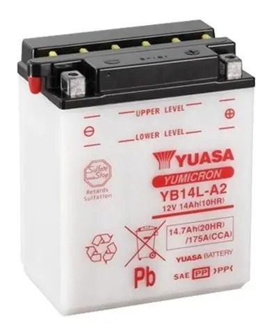 Bateria Yuasa Yb14l-a2 Kawasaki Klr650 Envio Gratis Negro Único