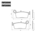 Pastillas Freno Trasero Frasle Pd864 Honda Nx 400 Falcon