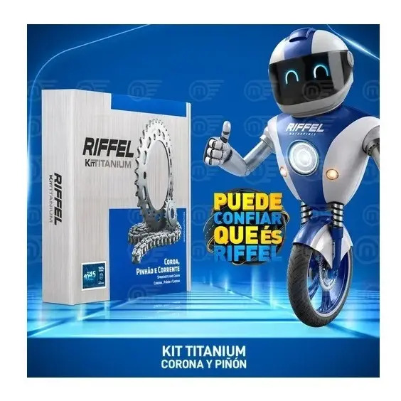 Transmision Riffel Honda Xlr 125 Piñon Corona Y Cadena Gris