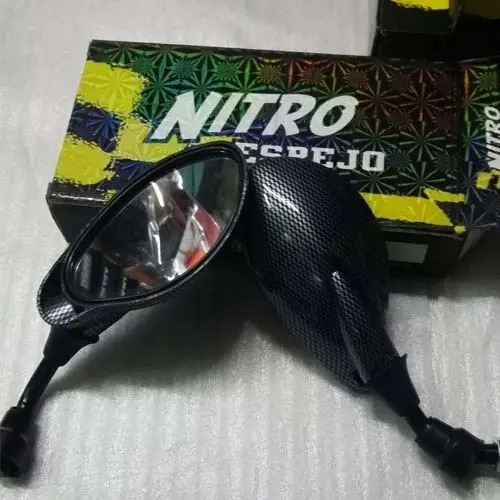 Espejos Grafito Moto Tunning Simil Carbono Deportivos