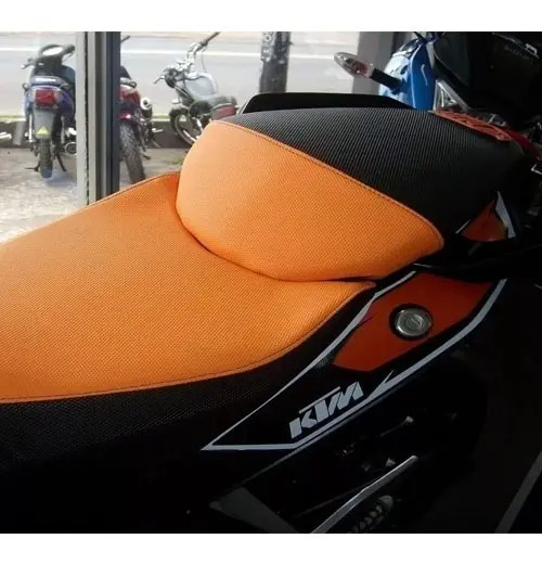 Funda De Asiento Ktm Duke 200 / 390 Tc4 Antideslizante Negro/naranja