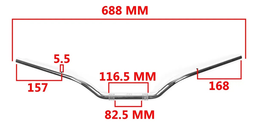 Manubrio Suzuki  En 125 Cromado 