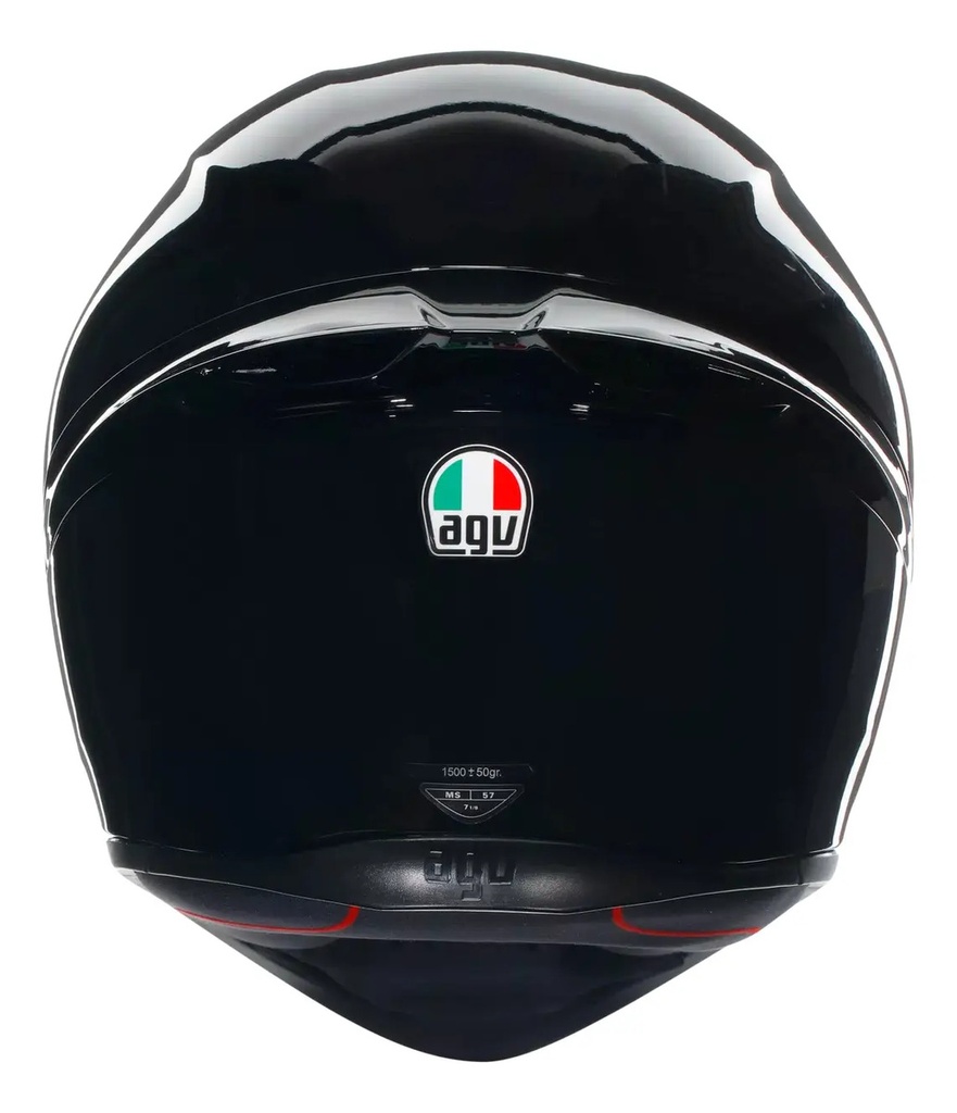 Casco Moto Integral Agv K1 S Alerón Integrado Rpm Negro Solid Brillante Xl