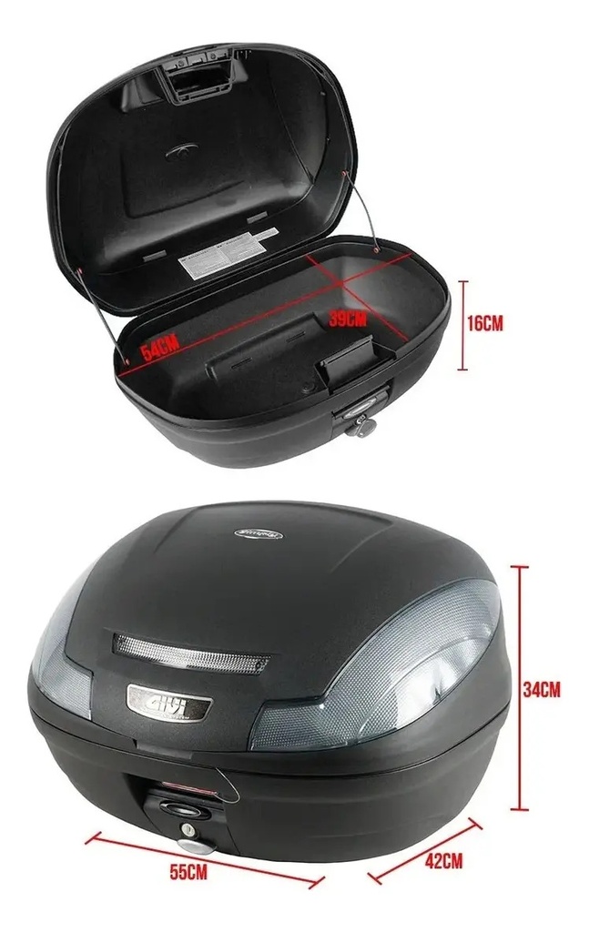 Baul Givi 47 Litros Top Case Simply Iii Tech E470nt Rpm  Negro