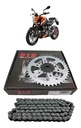Kit Transmision Did Ktm 200 Piñon Corona Cadena Oring Rpm Gris