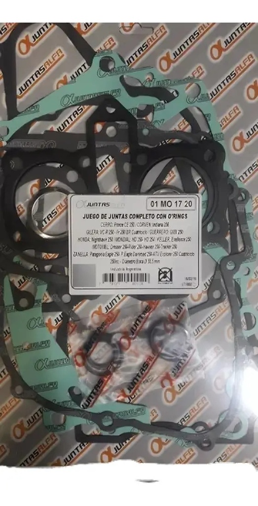 Juego De Juntas Completo Oring Honda Nighthawk  250 Alfa