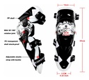 Rodilleras Articuladas Moto Cross Enduro Scoyco K12 Rpm Blanco Único