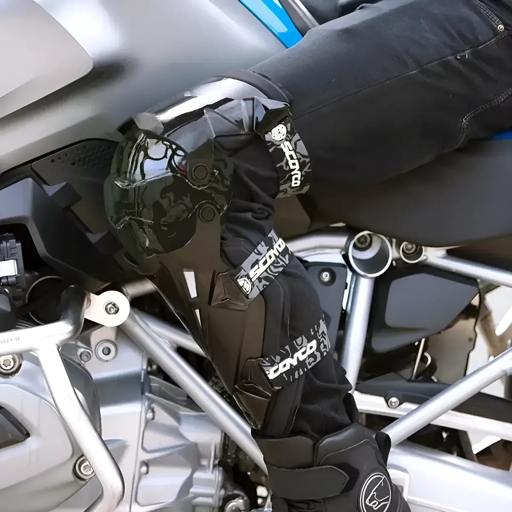 Rodilleras Articuladas Moto Cross Enduro Scoyco K12 Rpm Negro Único