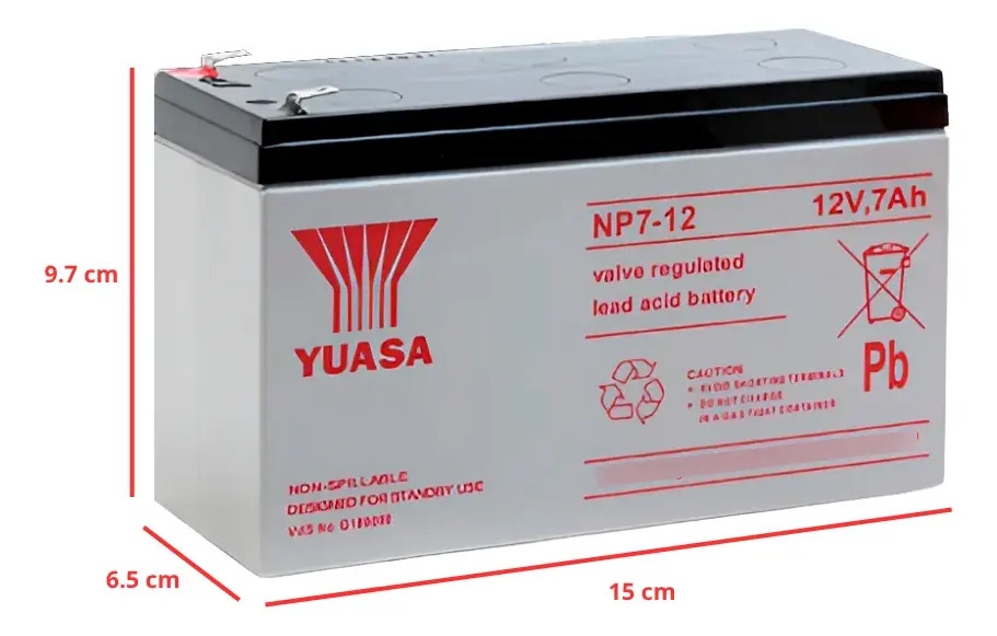 Batería Yuasa Np7-12 Alarmas Ups Juguetes Auto Elect 12v 7ah