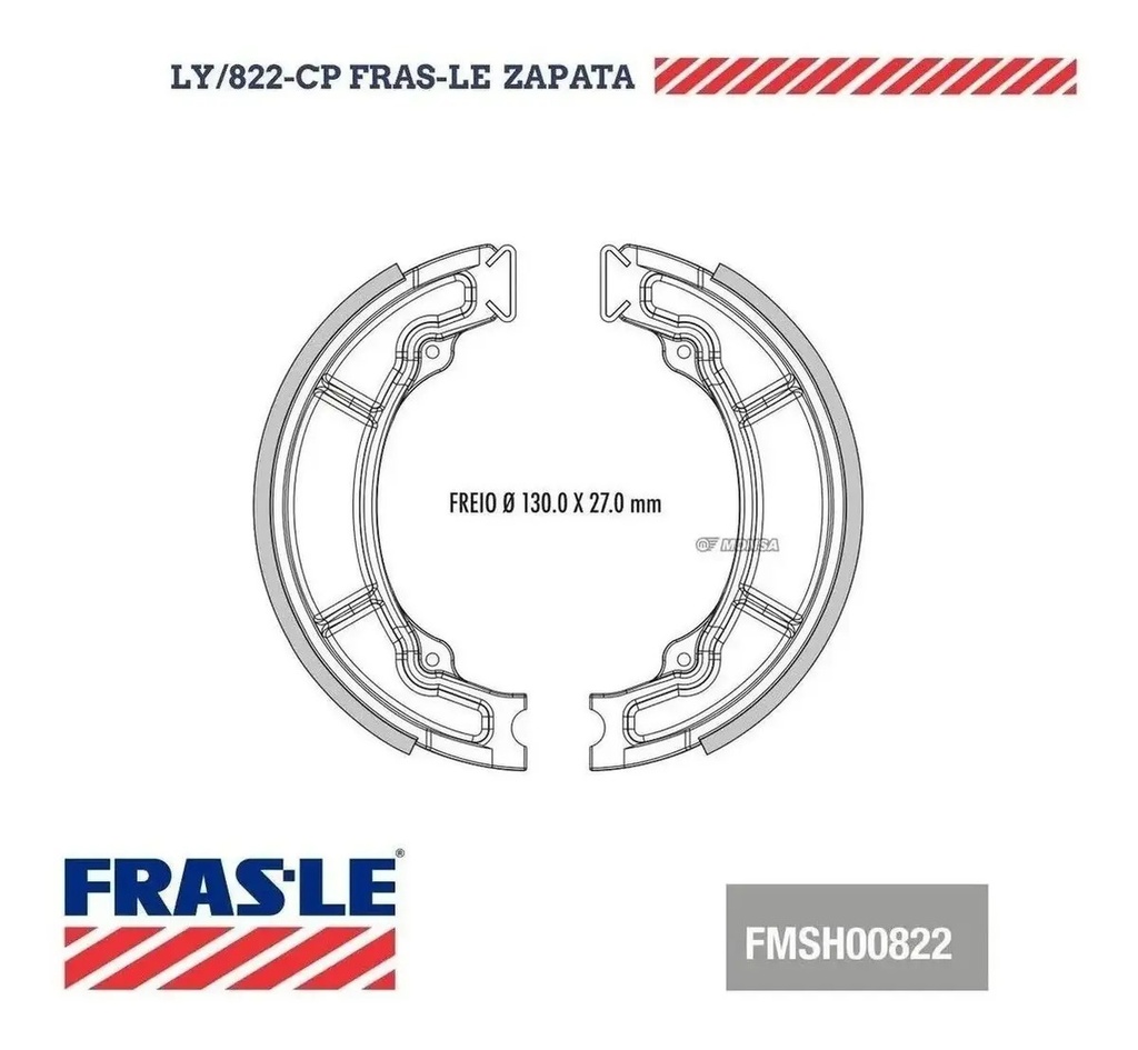 Frasle Zapata De Freno Yamaha Ybr 125 Xtz Fz 16 Pd 822