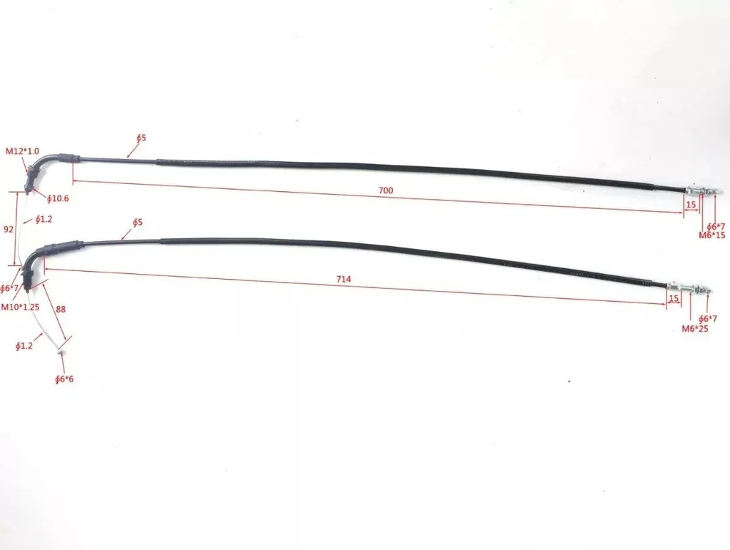 Cable Acelerador Completo Honda Cb 190 A+b Calidad Original