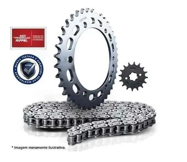 Kit Riffel Honda Nx 200 Piñon Corona Cadena 13/43/104 Plateado