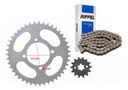 Transmisión Triax 150 Piñon Corona Con Cadena Riffel Gris