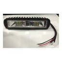 Luz Led Auxiliar  Moto Rectangular  12w Universal  Rpm Cable Negro Blanco Frío