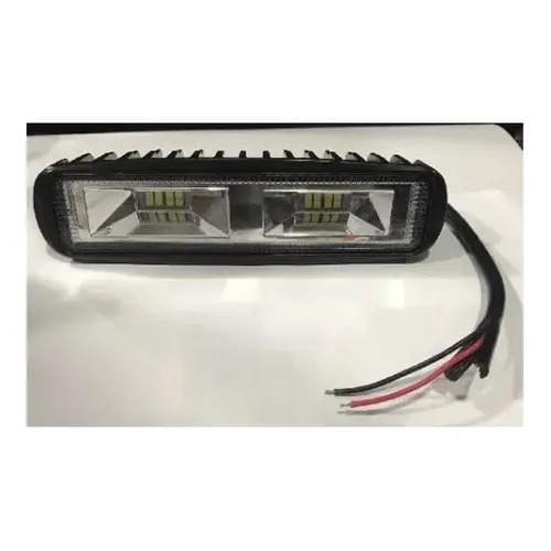 Luz Led Auxiliar  Moto Rectangular  12w Universal  Rpm Cable Negro Blanco Frío