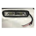 Luz Led Auxiliar  Moto Rectangular  12w Universal  Rpm Cable Negro Blanco Frío