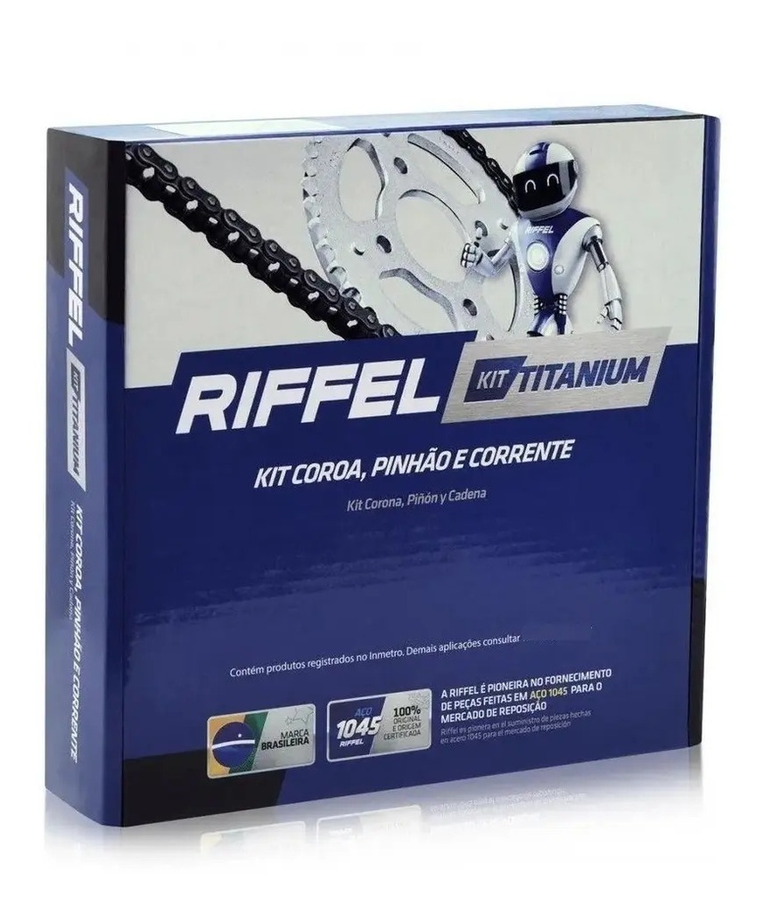 Transmision Riffel Suzuki Gixxer 150 Piñon Corona Y Cadena Gris