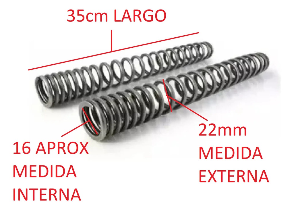 Juego Resorte Suspensión Yamaha Ybr 125 Brasil 