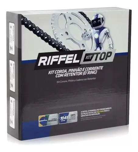 Transmision Riffel Honda Xre 300 Piñon Corona Cadena Oring Gris