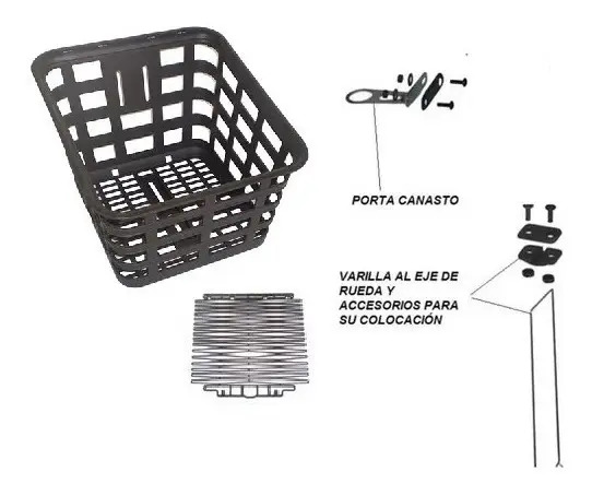 Canasto Universal  Soporte Tapa Para Bicicleta Moto Vam 650