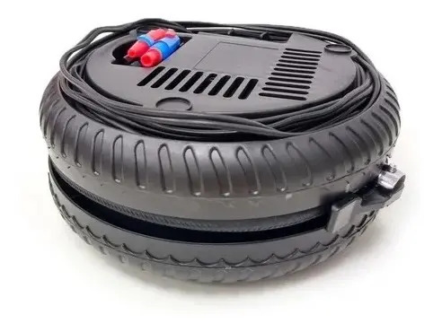 Compresor De Aire Mini Batería Portátil Mc01 Redondo 260psi Negro Monofásica