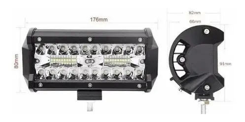 Faro Auxiliar Led Moto Auto Con Soportes 120w Cree