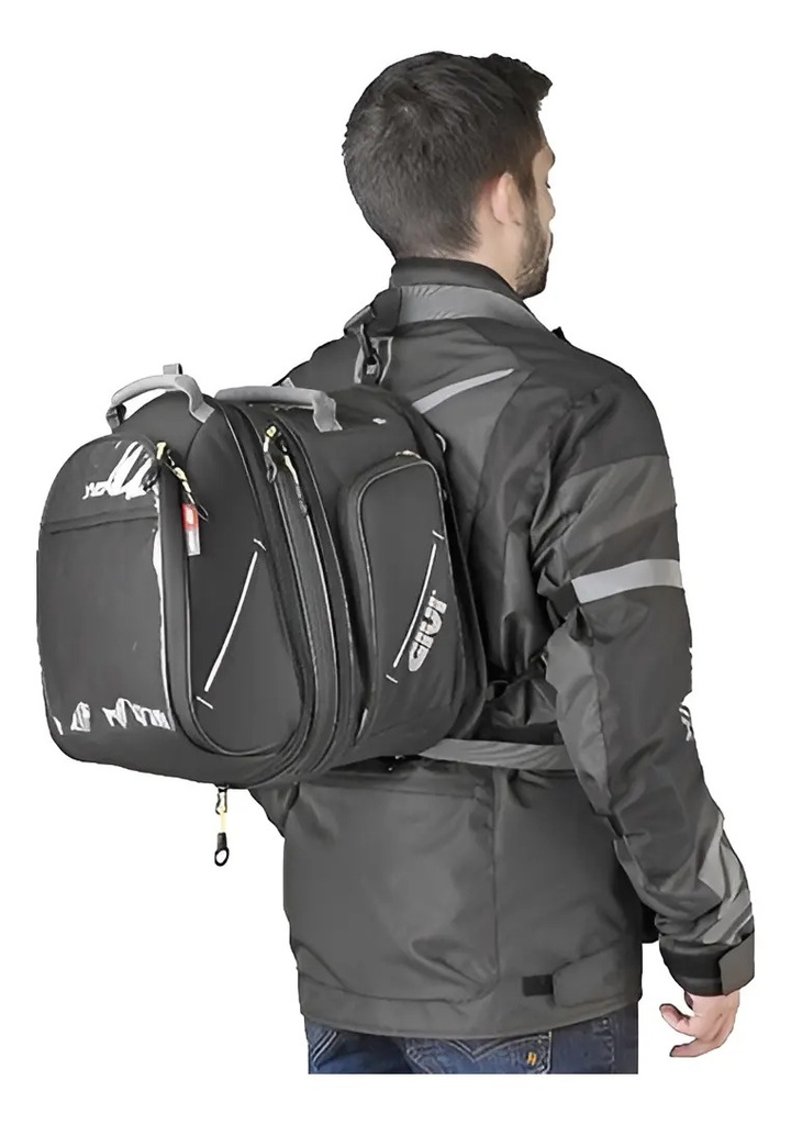 Bolso Tanque Moto Univesal Givi Ea103b 25 + 15 Lts Rpm Negro